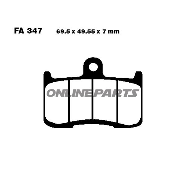 Brake Pads Sintered Hh Ebc Fa347hhaltn 7873961/7630014