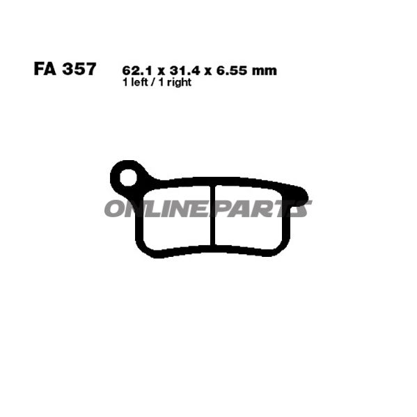 Brake Pads Std Ebc Fa357ttaltn 7875479