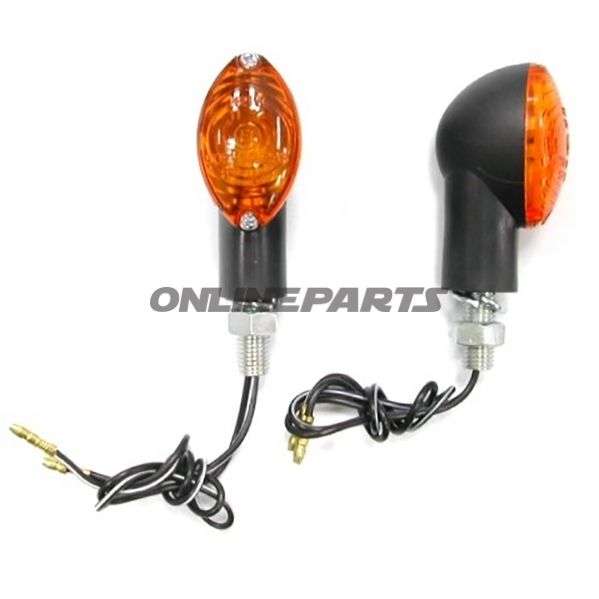 Mini Indicator Cateye Jmpshort Black Orange Glass