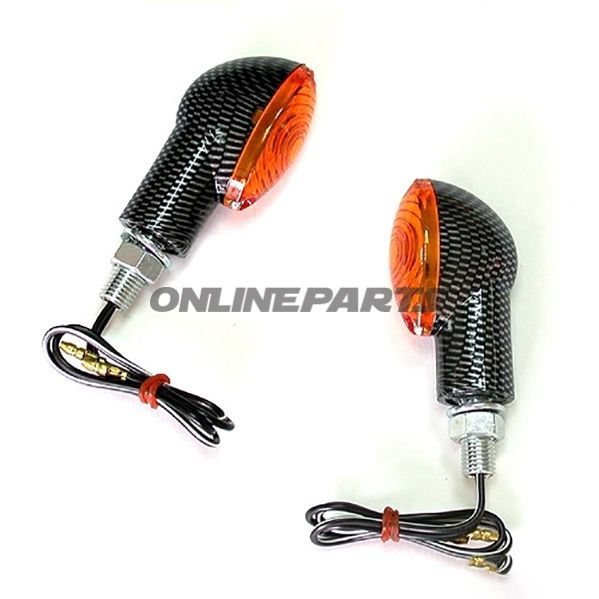 Mini Indicator Cateye Jmpshort Carbon Orange Glass