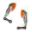 Mini Indicator Cateye Jmpshort Chrome Orange Glass
