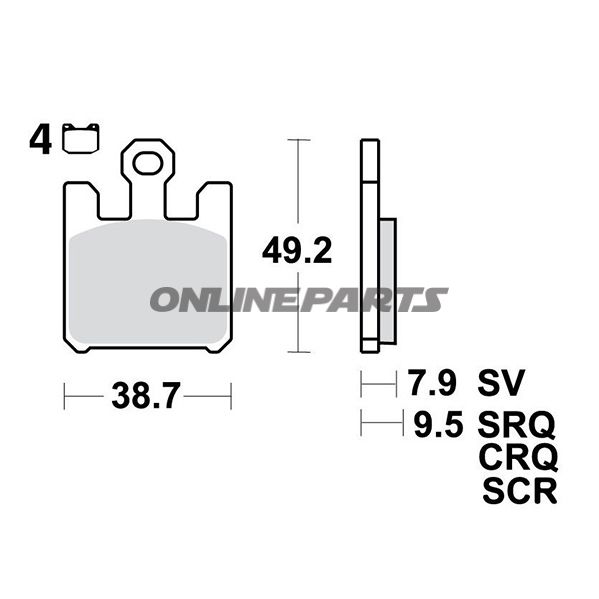 Brake Pads Sintered Sv Trwaltn 7320328/7630019