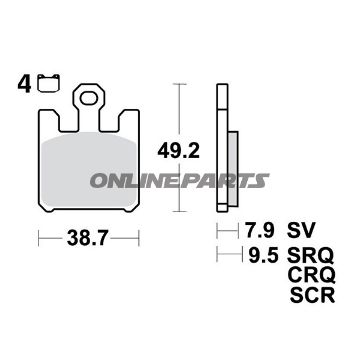 Brake Pads Carbon Crq Trw Lucalternative: 7321524