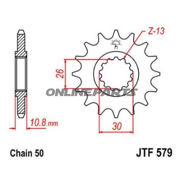 Front Sprocket 18Tooth Pitch 530Narrow Spline 26/30