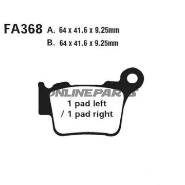 Brake Pads Sintered R Ebc Fa368raltn 7874076