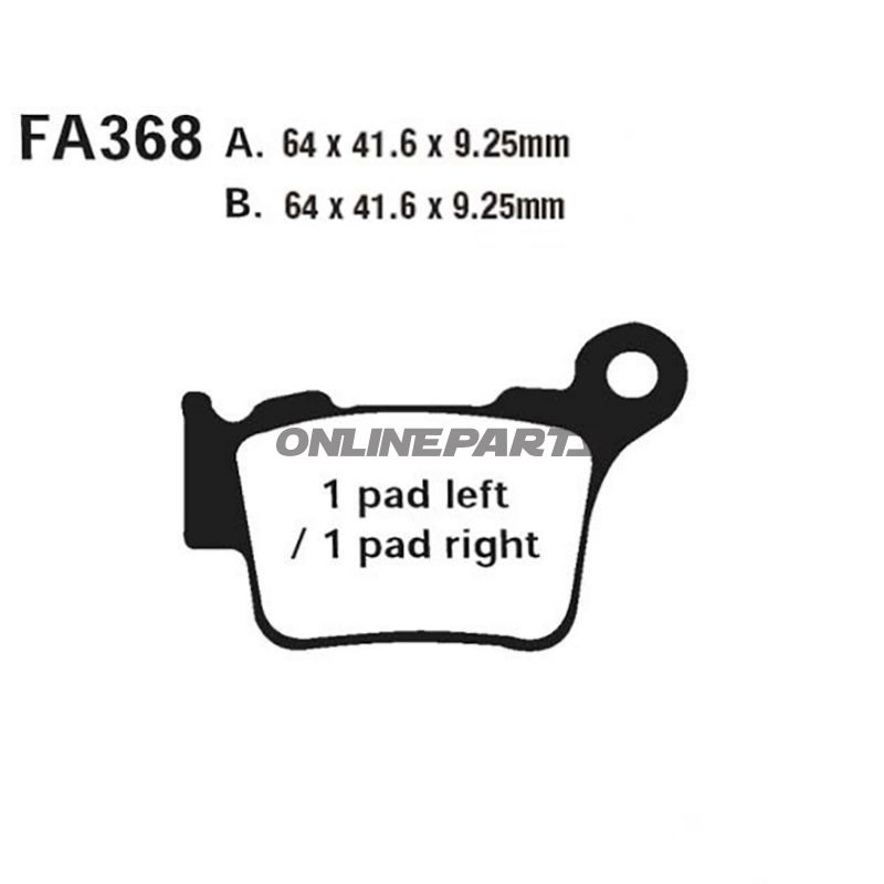 Brake Pads Sintered R Ebc Fa368raltn 7874076