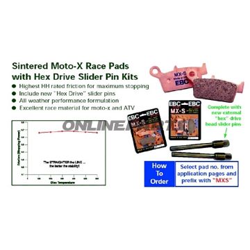 Brake Pads Sintered Mx-S Ebc Mxs368 Sfa193racing Mx