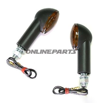 Mini Indicator Cateye Jmplong Black Tinted Glass