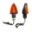 Mini Indicator Triangle Look Jmpshort Stem - Orange Glass