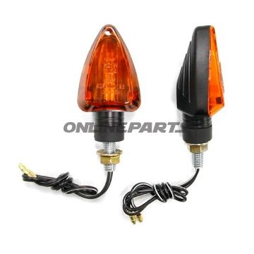 Mini Indicator Triangle Look Jmpshort Stem - Orange Glass