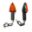 Mini Indicator Triangle Look Jmplong Stem - Orange Glass