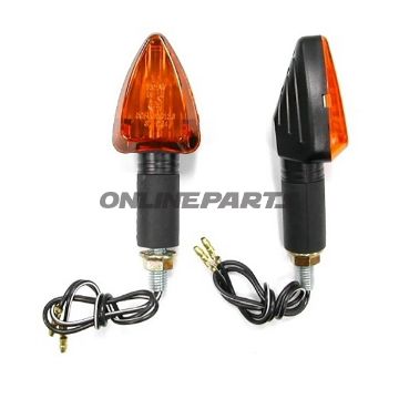 Mini Indicator Triangle Look Jmplong Stem - Orange Glass