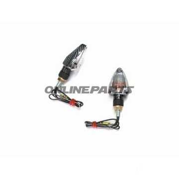 Mini Indicator Tri Look - Jmpcarbon Look With Clear Glass
