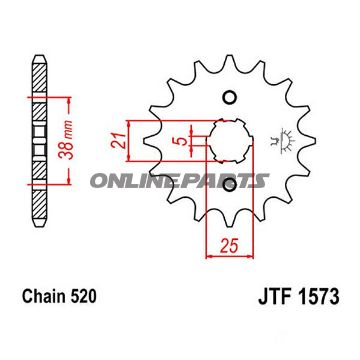 Front Sprocket 14Tooth Pitch 520Large Spline 5 Mm 21/25
