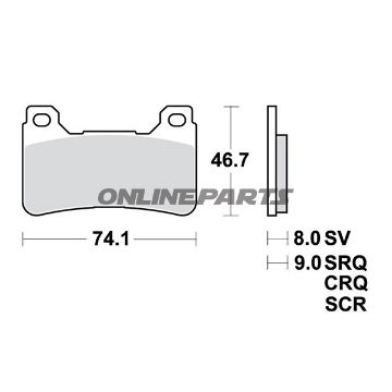 Brake Pads Carbon Crq Trwaltn 7320002