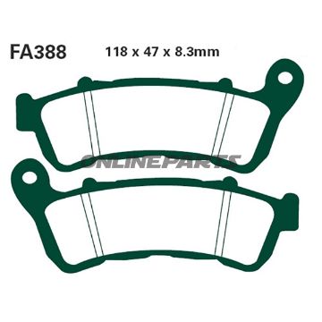 Brake Pads Sintered Hh Ebc Fa388hhaltn 7874522/7874670