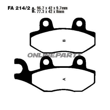Brake Pads Sintered Hh Ebc Fa214/2Hhaltn 7874621
