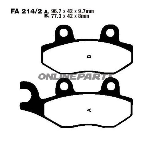 Brake Pads Sintered Hh Ebc Fa214/2Hhaltn 7874621