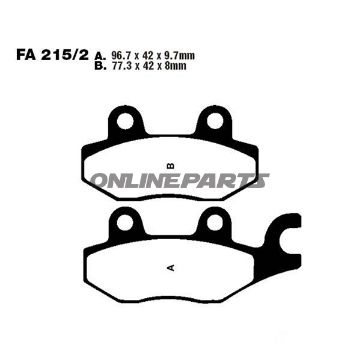 Brake Pads Sintered Hh Ebc Fa215/2Hhaltn 7874639/7874647