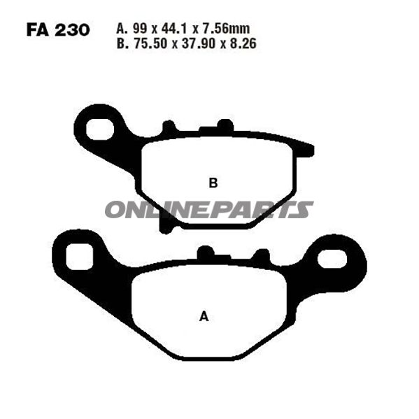 Brake Pads Sintered R Ebc Fa230raltn 7874340