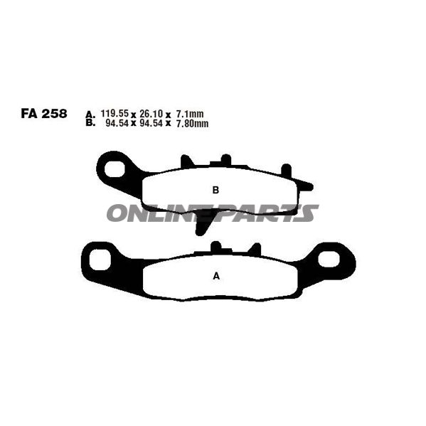 Brake Pads Sintered R Ebc Fa258rmx
