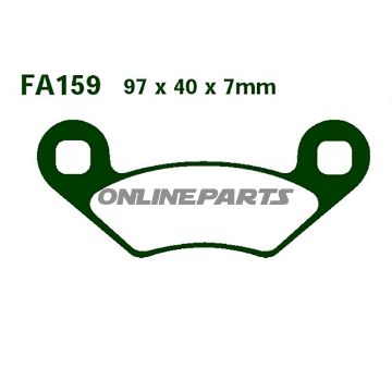 Brake Pads Std Ebc Fa159ttaltn 7872989