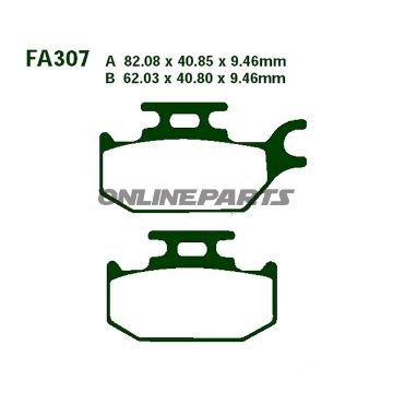 Brake Pads Std Ebc Fa307ttaltn 7871882
