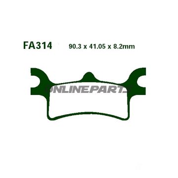 Brake Pads Sintered R Ebc Fa314rmx