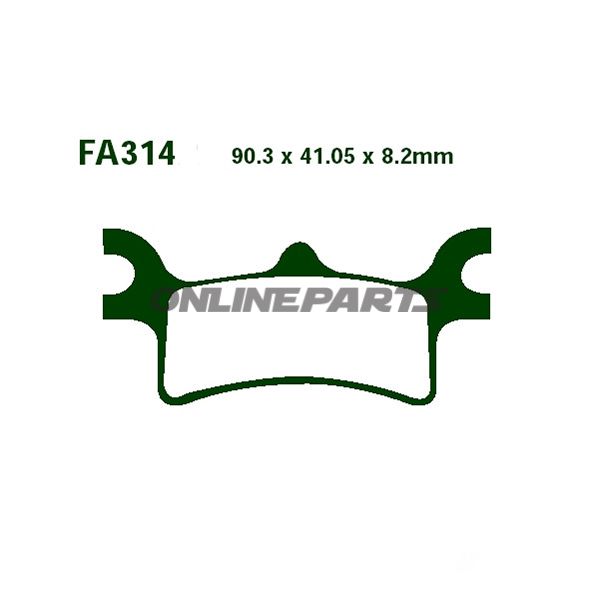 Brake Pads Sintered R Ebc Fa314rmx