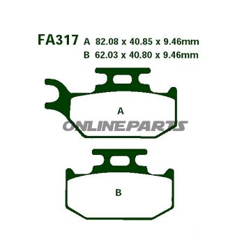 Brake Pads Std Ebc Fa317tt