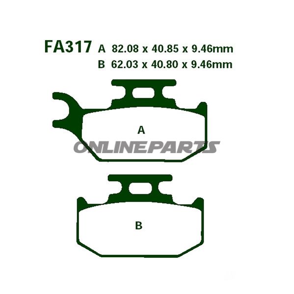 Brake Pads Sintered R Ebc Fa317raltn 7874589