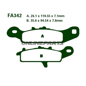 Brake Pads Sintered R Ebc Fa342raltn 7874563
