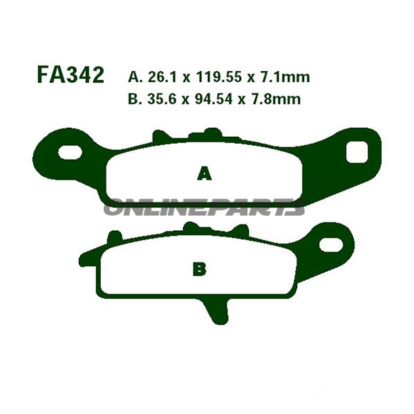 Brake Pads Sintered R Ebc Fa342raltn 7874563