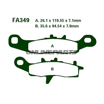 Brake Pads Sintered R Ebc Fa349raltn 7874563