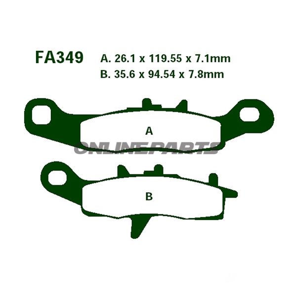 Brake Pads Sintered R Ebc Fa349raltn 7874563