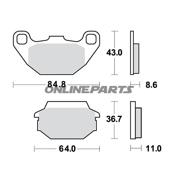 Brake Pads Std Trwaltn 7324080