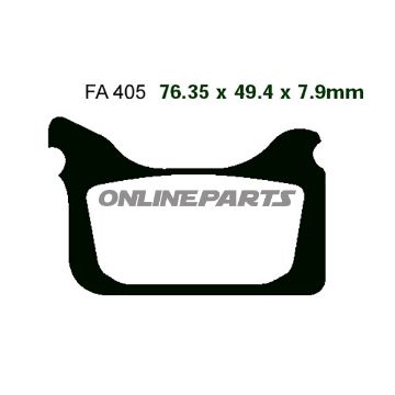 Brake Pads Sintered Mx-S Ebc Mxs405racing Mx