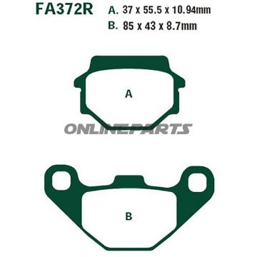 Brake Pads Sintered R Ebc Fa372rmx
