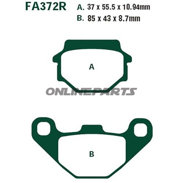 Brake Pads Sintered R Ebc Fa372rmx