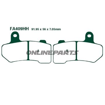 Brake Pads Sintered Hh Ebc Fa409hhaltn 7874472