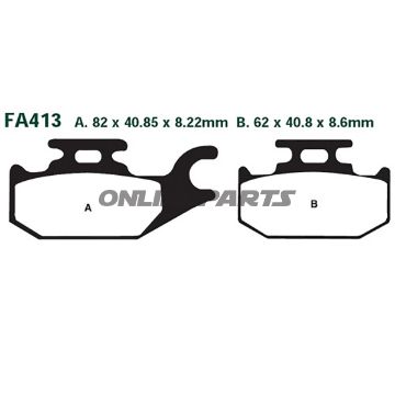 Brake Pads Std Ebc Fa413tt