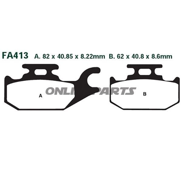 Brake Pads Std Ebc Fa413tt