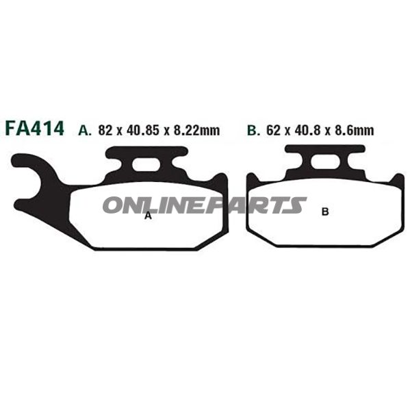 Brake Pads Sintered R Ebc Fa414raltn 7874712