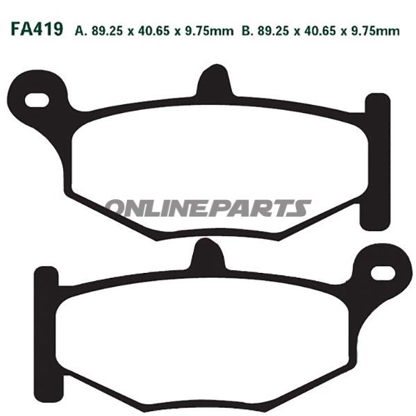 Brake Pads Sintered Hh Ebc Fa419hhaltn 7874506