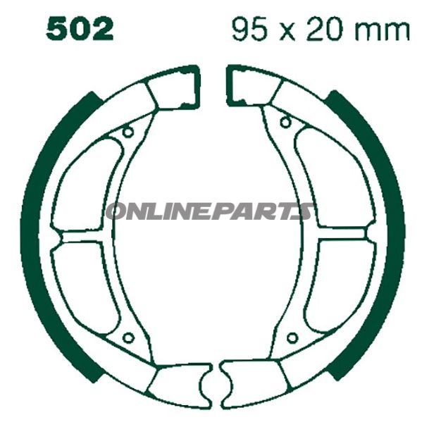 Brake Shoes Rear With Springs Ebc