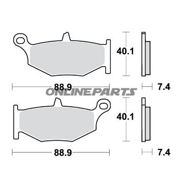 Brake Pads Rear Sintered Sh Trwaltn 7322191