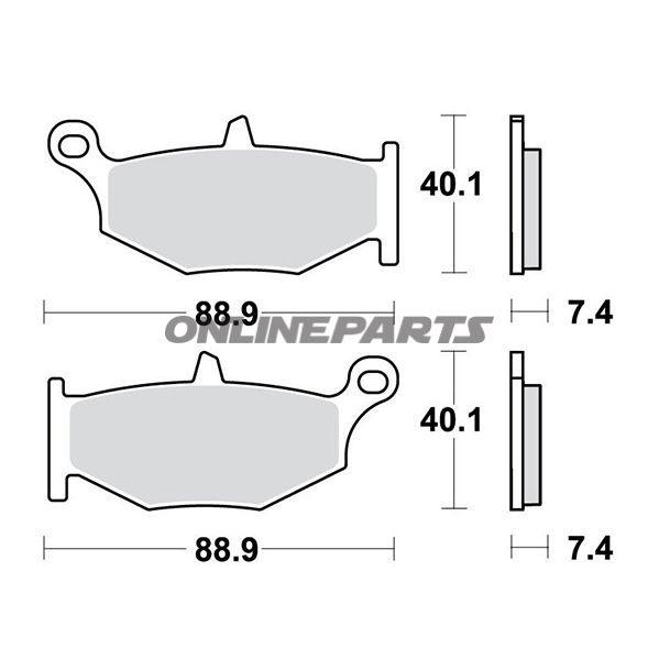 Brake Pads Rear Sintered Sh Trwaltn 7322191