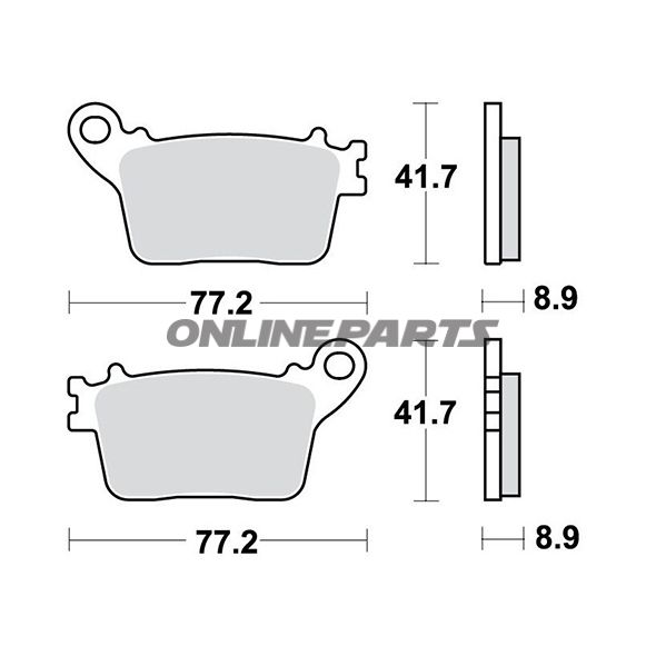 Brake Pads Rear Sintered Sh Trwaltn 7322431