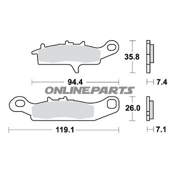 Brake Pads Sintered Si Trwaltn 7325707