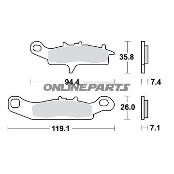 Brake Pads Sintered Si Trwaltn 7325731